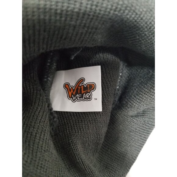 WILD‎ WEAR Unisex Cuffed Skull Knit Winter Hat Cap In Gray - Picture 5 of 6